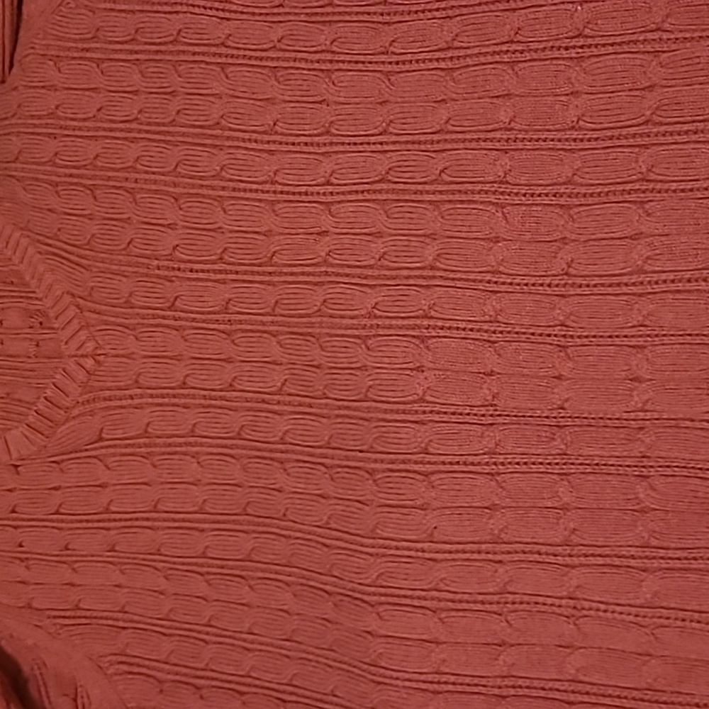 🟣2/$13. ST. JOHN'S BAY Women's Fuchsia Pink Classic Cable Knit Sweater‎ Size Xl - Picture 7 of 12